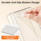 SMARTAKE 7-Piece Drawer Organizer with Non-Slip Silicone Pads, 4-Size Desk Drawer Organizer Trays Storage Tray for Makeup, Jewelries, Utensils in Bedroom Dresser, Office and Kitchen (Clear) - style: 7 PCS