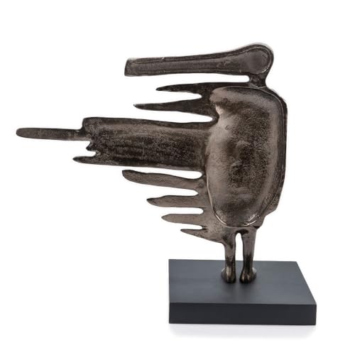 Modern Day Accents 3717 Brisa Blown Away Sculpture, Abstract Modern Sculpture Decor for Home, Office, and Shelf, Bronze-Finished Statue, 11.5" H