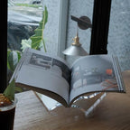 Clear Acrylic Book Holder, Wavy Edge Open Book Stand for Display and Reading Cookbook, Art Book, Bibles, Magazines (12.5” x 9.5" x 5.9”) - size: Large