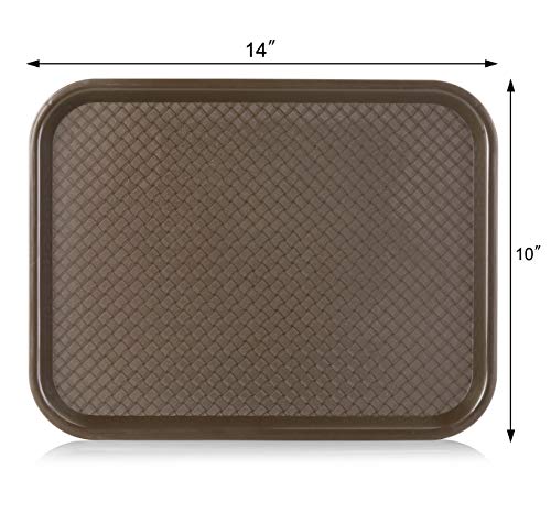 New Star Foodservice Fast Food Tray, Set of 12 (Brown, 10 by 14 Inch) - color: Brown, size: 10 by 14-Inch