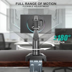 WALI Single Monitor Mount for 13-34 inch Screens, Adjustable Single Monitors Arm, Regular Screen up to 32 inch, 26.4lbs, Computer Monitor Stand for Desk, VESA 75/100mm (GSMP001N), Black - size: 13"-34", style: Single Arm