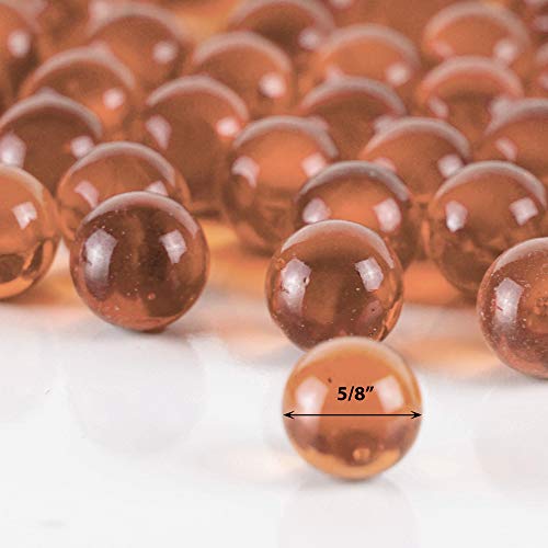 CYS EXCEL Rose Wine Glass With Marble Gemstone Vase Filler (1 LB, Approx. 80 PCS) | Multiple Color Choices Aquarium Round Marble Beads | Decorative Mosaic Gem Pebbles - color: Rose Wine, size: 1 LB