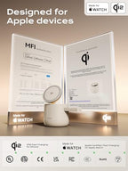 MFI Certified by Apple, 4 in 1 Magsafe Wireless Charging Station, Qi2 15W Magsafe Charger for iPhone 17/16/15/14/13/12 Series, iWatch, Airpods, iPad, 65W Charger Included (Sand, 4 in 1) - color: Sand