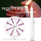 YOROXRG 200 pcs Church Candles with Drip Protectors for Devotional Candlelight Vigil Service, Unscented White 5" H X 1/2" D, No Smoke, Shabbat, Praye - color: White-5" 200