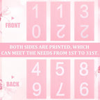 AceOrbit Pink Bow Wood Block Perpetual Calendar Coquettish Desk Decor Cute Month Week Date Display Decorative Block Calendar for Women Office Home Desk Gift for Women - style: Pink Bow