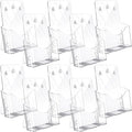 Yookeer 10 Pieces Acrylic Brochure Holder Stand Pamphlet Holder 8.5 x11 Clear Literature Display Rack Plastic Flyer Display Stand for Vendors, Brochure, Trifold, Magazine, Pamphlet, Booklets, Menu - size: 8.5"x11"