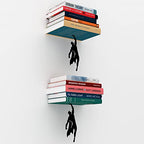 Artori Design Floating Bookshelf for Kids, Invisible Metal Book Shelf, Wall Decore Book Lovers Bookshelf (2X Supershelf) - size: 2 x Supershelf