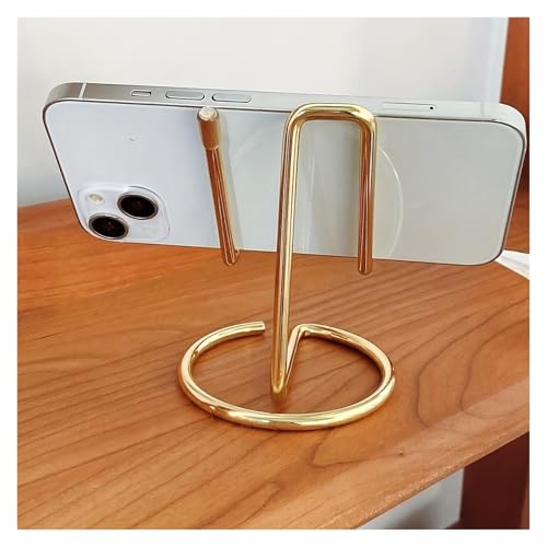 1-Piece Minimalist Mobile Phone Tablet Stand Iron - Space-Saving Metal Creative Desktop(Rose) - color: Rose