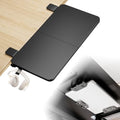 PEGZONE Desk Extender Tray, 24" x 12" Clamp On Desk Shelf, Desk Extension with Laptop Holder, Table Desk Arm Rest, Clamp On Keyboard Tray for Office and Home, Workstation Organizer, Medium, Black - size: 24 x 12 inch, style: Black with laptop shelf