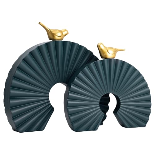 Minimalist Round Statue Above Cabinet Decor Kitchen, Modern Decorative Sculpture Home Decorations for Living Room Coffee Table, Office Decor Items, Center Pieces Decoration (Olive) - color: Olive