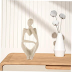Homoyoyo Thinker Abstract Sculpture Thinker Statue for Living Room Office and Desktop Decor Minimalist Figurine Smooth for Modern Aesthetic Home Decoration