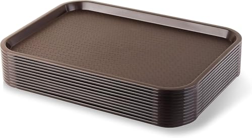 New Star Foodservice Fast Food Tray, Set of 12 (Brown, 12 by 16-Inch) - color: Brown, size: 12 by 16-Inch