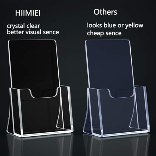 HIIMIEI 2 Pack 4 inch Wide Acrylic Brochure Holders for Pamphlets, Cards, Brochures, Magazines, Literature, Pamphlets Display Stand for Countertop - size: 4''x 6''