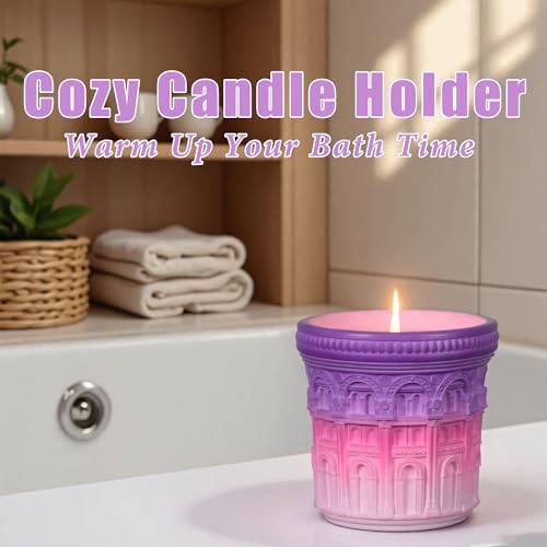 1 Pc 3D Roman Baroque Door Resin Jar Mold European Style Circular Candle Silicone Mold for Epoxy Resin Casting DIY Storage Bottle Jewelry Trinket Container Flower Pot Home Decor Soap - color: Baroque Resin Mold