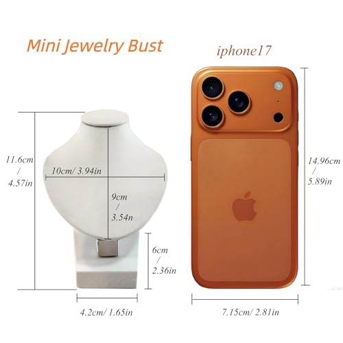 Portrait Jewelry Stand Pendant Jewelry Display Stand Wooden Portrait Neck Model Necklace Holder Stand for Selling - color: White