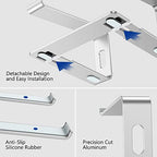 BESIGN LS03 Aluminum Laptop Stand, Ergonomic Detachable Computer Stand, Notebook Riser Compatible with Air, Pro, Dell, HP, Lenovo More 10-15.6" Laptops, Silver - color: B-Silver