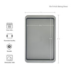 KitchenAid Premium Aluminized Steel Baking Sheet, Nonstick, 10x15 Inch, Contour Silver - color: Contour Silver, size: 10 x 15 Inch