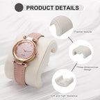 uxcell 2pcs Watch Case Pillows, M Shaped Watch Display Pillow Velvet Watch Cushion Replacement for Watch Bracelet Display Storage Beige - color: Beige