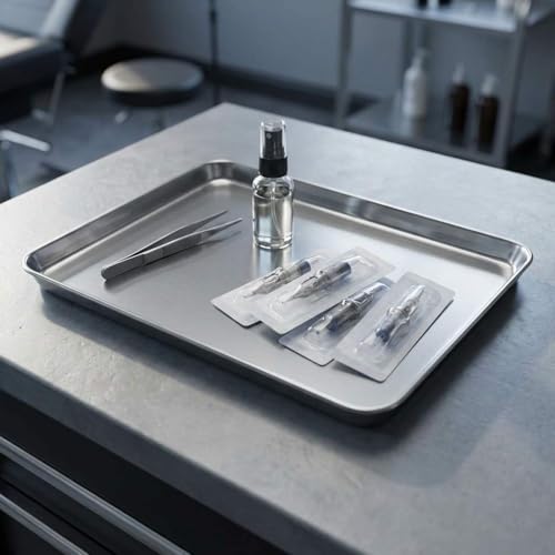 QWORK QWORK Stainless Steel Instrument Tray, Utility Tray Tool Organizer Trays for Lab Instruments, 10 1/4 x 7 7/8 x 1 5/16 inch, 1 Pack - color: 1 Pack, size: 10 1/4" x 7 7/8" x 1"