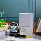 Qianwei Cat Memorial Angel Statue - 3D Crystal Engraved Office Decor - Remembrance Bereavement Sympathy Gift in Memory of Deceased Pets - style: cat memorial