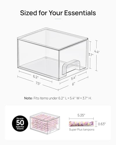 Vtopmart 8 Pack Small Clear Stackable Storage Drawers,Acrylic Bathroom Makeup Organizer,Plastic Storage Bins For Vanity, Undersink, Kitchen Cabinets, Pantry, Home Organization - style: 8pack-Clear