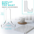 Boloyo 60-Degree Angle Acrylic Plate Display Stand , 4.5 Inch 5PC Clear Acrylic Display Holder Easel Base for Home Office Kitchen School Art Display - color: 60-Degree Angle, size: 4.5 inch(5PC)