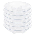 6 Pack Heavy Duty Clear Plastic Plant Saucer Sturdy Pot Tray Plant Trays Drip Trays for pots,Plate Water Catcher,Flower Pot Saucer Water Drainage Tray Floor Protector (4.5 inch) - size: 4.5 inch