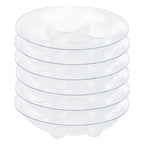 6 Pack Heavy Duty Clear Plastic Plant Saucer Sturdy Pot Tray Plant Trays Drip Trays for pots,Plate Water Catcher,Flower Pot Saucer Water Drainage Tray Floor Protector (4.5 inch) - size: 4.5 inch