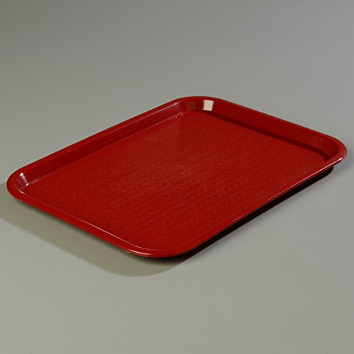 Carlisle FoodService Products CT121661 Café Standard Cafeteria / Fast Food Tray, 12" x 16", Burgundy - color: Burgundy
