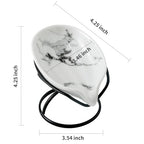 Dobbyby Leaf-Shaped Soap Dish – Ceramic Soap Bar Holder with Self-Drainage System – Bar Soap Holder for Shower, Bathroom Sink, Kitchen – Soap Dish with Stainless Steel Stand (White-Black-2 Pack) - color: White-black-2 Pack