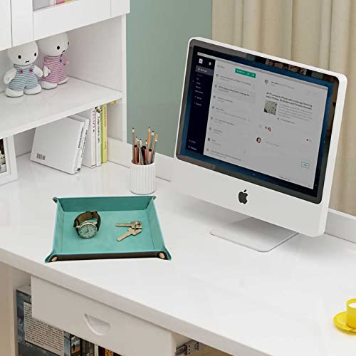Valet Organizer - Catchall Tray for Jewelry, Wallets, Watches, Keys, Coins, Phones, Glasses - Perfect for Nightstand, Desk, Entryway - color: Light Blue