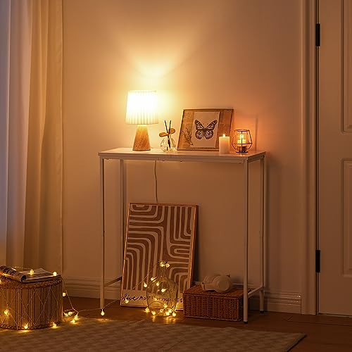 HOOBRO Narrow Console Table, 29.5" Small Entryway Table, Thin Sofa Table, Side Table, Display Table, for Hallway, Bedroom, Living Room, Foyer, White WW75XG01 - color: White