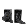 Dragon Bookends, Black Fantasy Book Nook Insert, Gothic Library Decor, Decorative Dragon Shelf Display