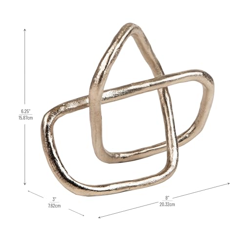 Mind Reader Metal Geometric Infinity Sculpture, Modern Home and Office Decor, Accent for Desks, Coffee Tables, and Shelves, Metal, Silver - color: Decorative Squiggle