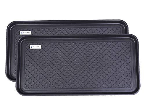 Multi-Purpose Boot Tray Mat,Shoe Tray Mat,Dog Feeding Tray,Waterproof Trays for Indoor and Outdoor Floor Protection,30" x 15"/2 Pack - size: 30x15"*2 pack