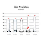 WGV Gathering Bud Vase, Width 3", Height 10", Clear Standard Concaved Hurricane Glass Floral Container Centerpiece Planter for Wedding Party Event Home Office Decor, 1 Piece - size: 3"x10"H Gathering