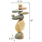 Ancient Graffiti Eight-Stone Balancing Cairn - Indoor/Outdoor Garden Decoration