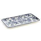Pfaltzgraff Gabriela Blue Floral Rectangle Platter, 14.75 Inch (Pack of 6) - size: 14.75 Inch (Pack of 6)