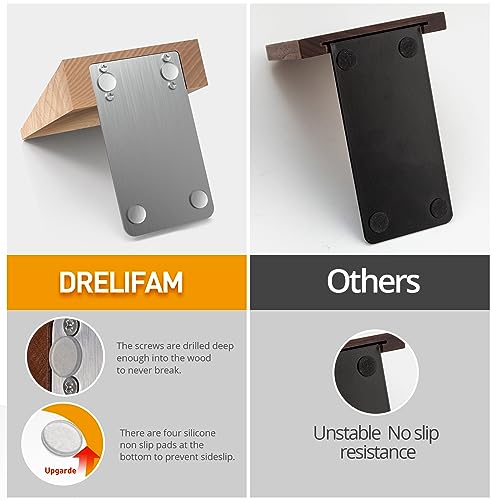 DRELIFAM Ash Wood Book Ends Heavy Duty Handmade Book Ends for Shelves Decorative Bookends to Hold Heavy Books (Ash Wood Small) - color: Ash Wood Small
