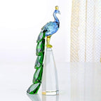 Crystal Peacock Figurine Handmade Art Animal Home Decor Statue Home Decoration