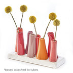 Chive - Pooley 2, Ceramic Flower Vase, 8-Tube Shape (Pumpkin) - color: Pumpkin