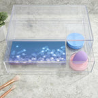 STORi Audrey Stackable Clear Bin Plastic Organizer Drawer | Organize Eyeshadow Palettes, Cosmetics, and Beauty Supplies on a Vanity | Made in USA - style: Cosmetic Drawer Base