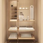 Oirlv Linen 7 Lines Ring Storage Tray Rings Showcase Display Organizer Plate - size: 7 lines