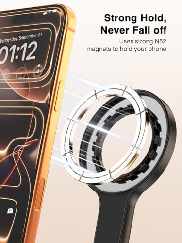 for Mag Safe Tripod for iPhone, 360° Rotating Head for Front & Rear Shooting, 65” Selfie Stick for iPhone Android with Remote & Metal Ring, Magnetic Phone Tripod Stand for Video Recording Travel
