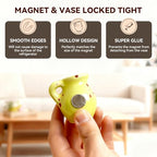 10-Pack Cute Mini Vase Magnets for Fridge, Tiny Ceramic & Glass Magnetic Vases for Refrigerator, Office Whiteboard and Locker, Aesthetic Flower Bud Vases Kitchen Decor, Ideal Gift for Mom & Women
