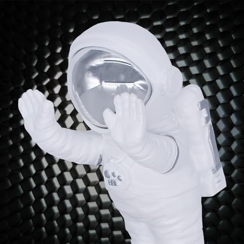 Astronaut Bookends - Space Decor for Kids Rooms - Kids Book Ends for Shelves - Bookends for Heavy Books - Unique Astronaut Decor Book Holders with Anti-Slip Base (Reflective Silver) - color: Reflective Silver
