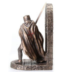 Veronese Design 7 5/8 Inch Maltese Crusader Armored Knight Guarding Door Decorative Bookend Cold Cast Resin Bronze Finish Sculpture Statue