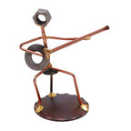 Banjo Collectible Handmade Metal Art Figurine, Desk Accessories, Trophy, Office Décor, Musical Instrument