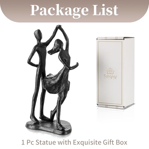 Sziqiqi Anniversary Wedding Gifts for Couple: 6th Anniversary Iron Gifts for Him Her Women Couples - 6 Year Wedding Gift for Christmas Valentines Birthday - Couple Dancing Figurines - style: Couple Dance