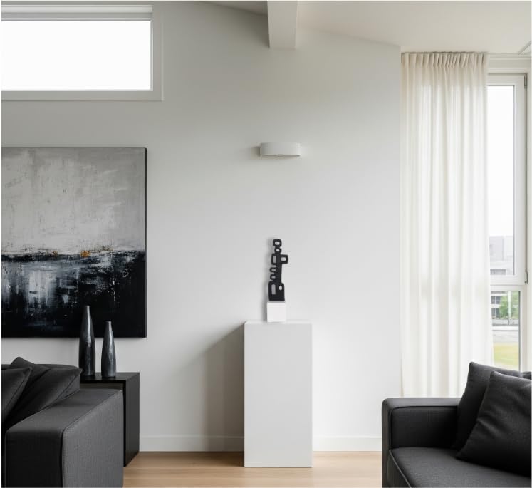 Cruiser’s Caché Abstract Geometric Sculpture, Artisan-Made Cast Aluminum with Black Anthracite Finish, Natural Marble Base, 13" - color: Geometric 13"
